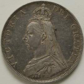 DOUBLE FLORINS 1887  VICTORIA ROM I GVF