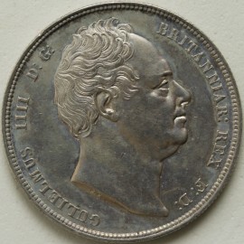 HALF CROWNS 1834  WILLIAM IV WW IN BLOCK VERY SCARCE   GEF/NEF