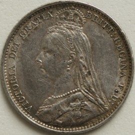 SIXPENCES 1889  VICTORIA  GVF