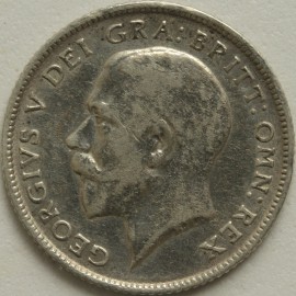 SIXPENCES 1925  GEORGE V NARROW RIM  VF