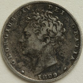 SIXPENCES 1829  GEORGE IV  NVF