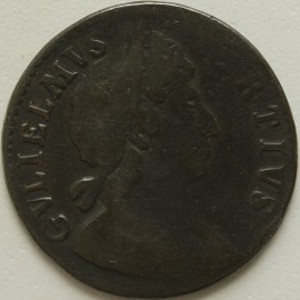 HALFPENCE 1699  WILLIAM III DATE IN LEGEND NO STOP AFTER DATE  F