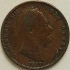 HALFPENCE 1837  WILLIAM IV GF