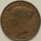 HALFPENCE 1858  VICTORIA GF