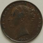 FARTHINGS 1855  VICTORIA WW INCUSE GVF