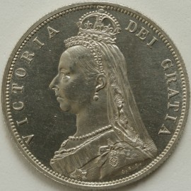 HALF CROWNS 1887  VICTORIA JUBILEE HEAD BU