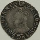 ELIZABETH I 1595 -1598 ELIZABETH I SHILLING. 6TH ISSUE. MM KEY GF