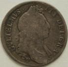 SHILLINGS 1696 Y WILLIAM III 1ST BUST YORK MINT ESC 1087 F/NF