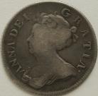 SHILLINGS 1704  ANNE PLUMES RARE GF/NVF