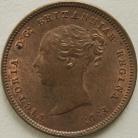 HALF FARTHINGS 1844  VICTORIA E OVER N IN REGINA VERY SCARCE UNC LUS