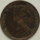 HALFPENCE 1860  VICTORIA ROUND BEADS F258 GVF