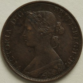HALFPENCE 1867  VICTORIA SCARCE GVF