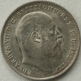 THREEPENCES SILVER 1904  EDWARD VII RARE BU