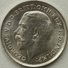 THREEPENCES SILVER 1911  GEORGE V  BU