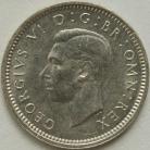 THREEPENCES SILVER 1943  GEORGE VI RARE BU