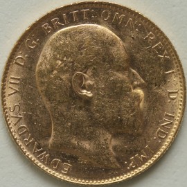 SOVEREIGNS 1910  EDWARD VII PERTH  UNC LUS