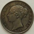 HALFPENCE 1846  VICTORIA VERY SCARCE NEF