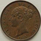 HALFPENCE 1855  VICTORIA GVF