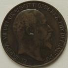 HALFPENCE 1908  EDWARD VII GVF