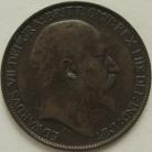 HALFPENCE 1909  EDWARD VII GVF