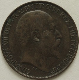 HALFPENCE 1909  EDWARD VII  GVF