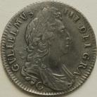 SHILLINGS 1697 C WILLIAM III CHESTER 3RD BUST GVF