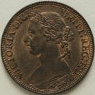 FARTHINGS 1875 H VICTORIA 4 BERRIES F532 UNC LUS