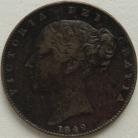 FARTHINGS 1842  VICTORIA VERY SCARCE GF