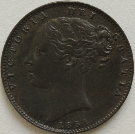 FARTHINGS 1854  VICTORIA  GVF