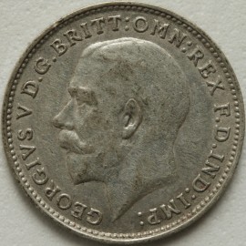 THREEPENCES SILVER 1921  GEORGE V  GEF