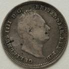 THREEPENCES SILVER 1836  WILLIAM IV LARGE HEAD GF