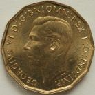 THREEPENCES BRASS 1944  GEORGE VI BU