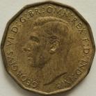 THREEPENCES BRASS 1945  GEORGE VI UNC.T.