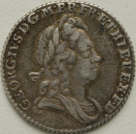 SIXPENCES 1723  GEORGE I SS Co GVF