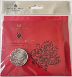 FIVE POUNDS 2024  CHARLES III LUNAR YEAR OF THE DRAGON PACK BU