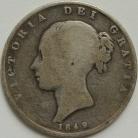 HALF CROWNS 1849  VICTORIA SMALL DATE RARE F