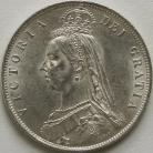 HALF CROWNS 1888  VICTORIA SCARCE BU