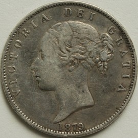 HALF CROWNS 1879  VICTORIA SCARCE NVF