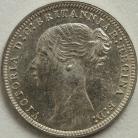 THREEPENCES SILVER 1874  VICTORIA BU