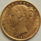 SOVEREIGNS 1855  VICTORIA LONDON SHIELD WW INCUSE NEF