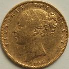 SOVEREIGNS 1858  VICTORIA LONDON SHIELD SCARCE VF