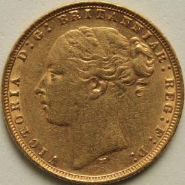 SOVEREIGNS 1877  VICTORIA MELBOURNE ST GEORGE  GVF