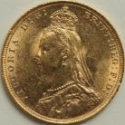 SOVEREIGNS 1890  VICTORIA JUBILEE HEAD LONDON - TINY EDGE KNOCKS GEF