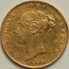 HALF SOVEREIGNS 1866  VICTORIA VICTORIA DIE NUMBER 33 - EDGE KNOCKS GEF