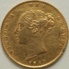 HALF SOVEREIGNS 1867  VICTORIA VICTORIA DIE NUMBER 11 - EDGE KNOCK GVF