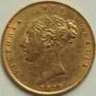 HALF SOVEREIGNS 1870  VICTORIA VICTORIA DIE NUMBER 42 GEF