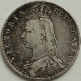 HALF CROWNS 1891  VICTORIA  GF