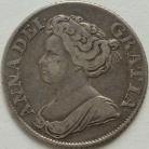 SHILLINGS 1710  ANNE ROSES AND PLUMES RARE GF