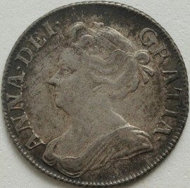 SHILLINGS 1711  ANNE 4TH BUST NEF