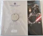 FIFTY PENCE 2023  CHARLES III STAR WARS SERIES - ENTER THE DARK SIDE PACK - DATHE VADER BU